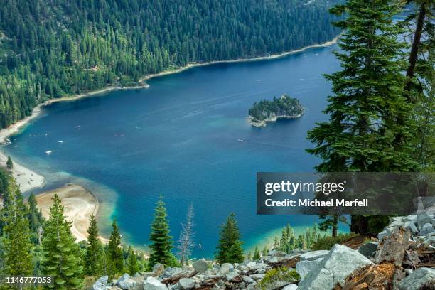 emerald bay, lake tahoe - 2 - lake tahoe stock pictures, royalty-free photos & images