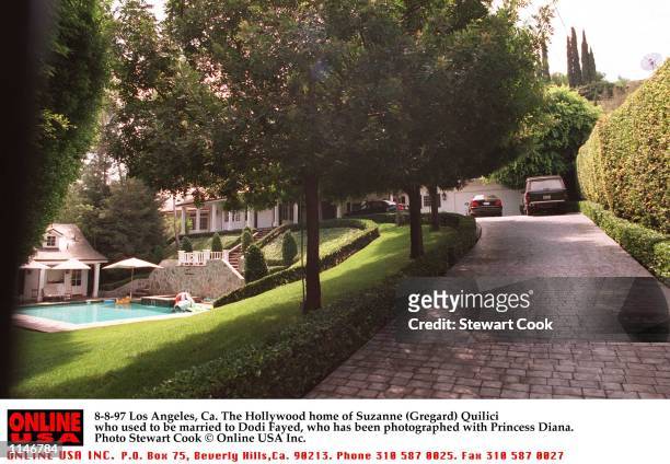 Los Angeles, Ca The Hollywood home of Suzanne Quilici who was married to Dodi Fayed, who has been photographed with princess Diana.