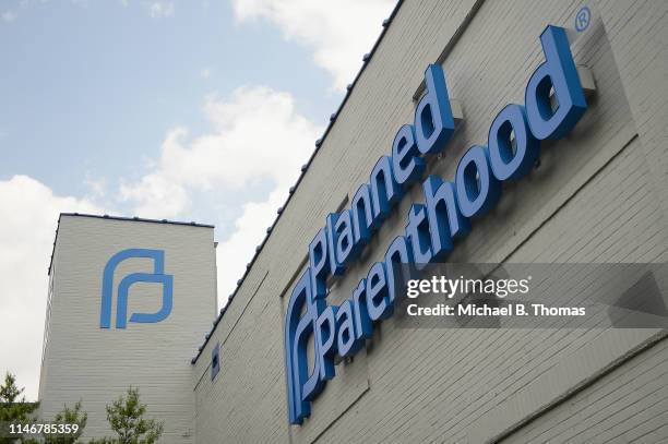 The exterior of a Planned Parenthood Reproductive Health Services Center is seen on May 28, 2019 in St Louis, Missouri. In the wake of Missouri...