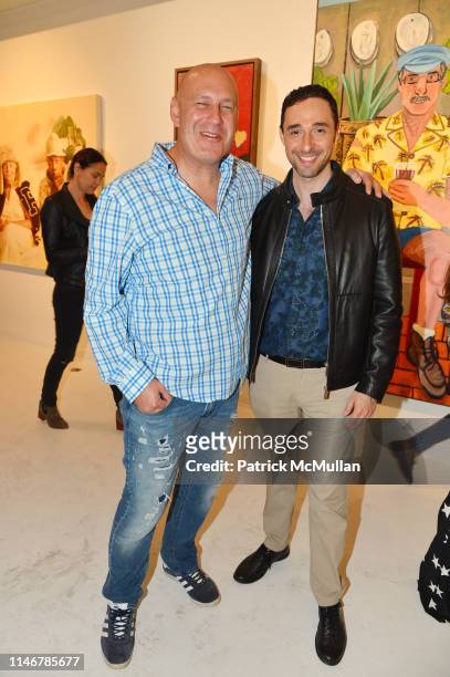 Andy Weissberg and Joshua Garay attend Go Figure! Curated By Beth Rudin DeWoody at Eric Firestone Gallery on May 25, 2019 in East Hampton, NY.