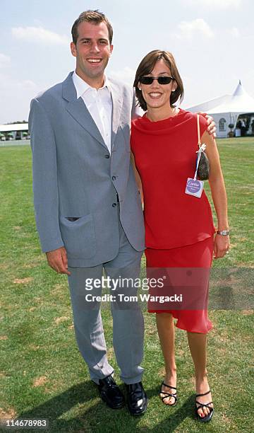Greg Rusedski and Lucy Rusedski at Cartier Polo during Greg Rusedski at Cartier Polo - July 25th 1999 in Windsor, Great Britain.
