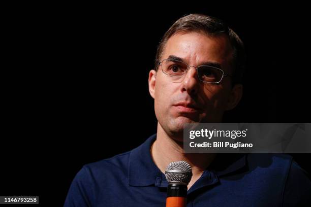 Rep. Justin Amash holds a Town Hall Meeting on May 28, 2019 in Grand Rapids, Michigan. Amash was the first Republican member of Congress to say that...