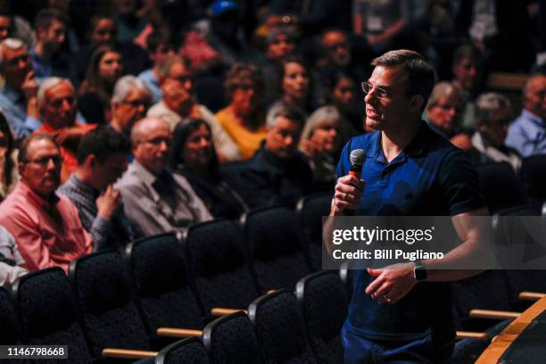 Rep. Justin Amash holds a Town Hall Meeting on May 28, 2019 in Grand Rapids, Michigan. Amash was the first Republican member of Congress to say that...