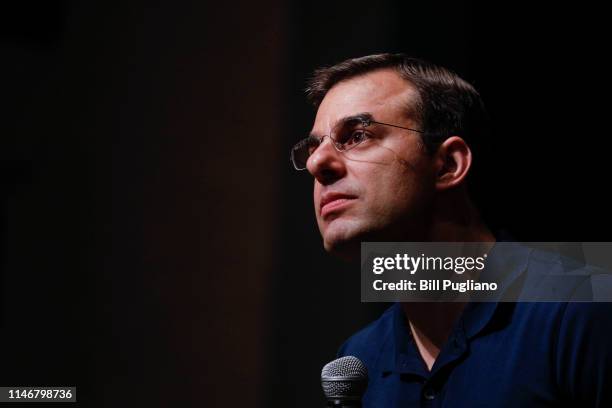 Rep. Justin Amash holds a Town Hall Meeting on May 28, 2019 in Grand Rapids, Michigan. Amash was the first Republican member of Congress to say that...