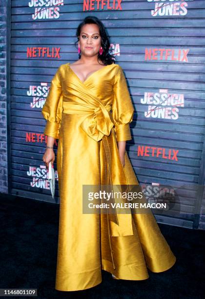 Indian actress Aneesh Sheth attends Marvel's "Jessica Jones" Season 3 Special Screening, on May 28, 2019 in Los Angeles.