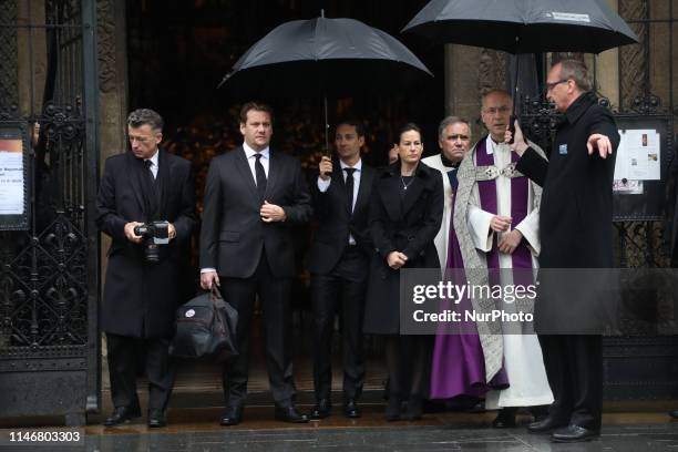 Birgit Wetzinger, Niki Lauda's wife and his family during funeral ceremony at St Stephen's cathedral. Vienna, Austria on 29 May. 2019. Three-time F1...