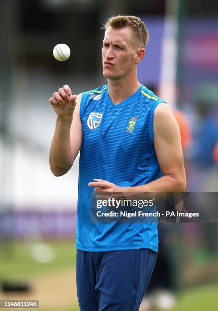 South Africa's Chris Morris during a training session at The Oval, London.