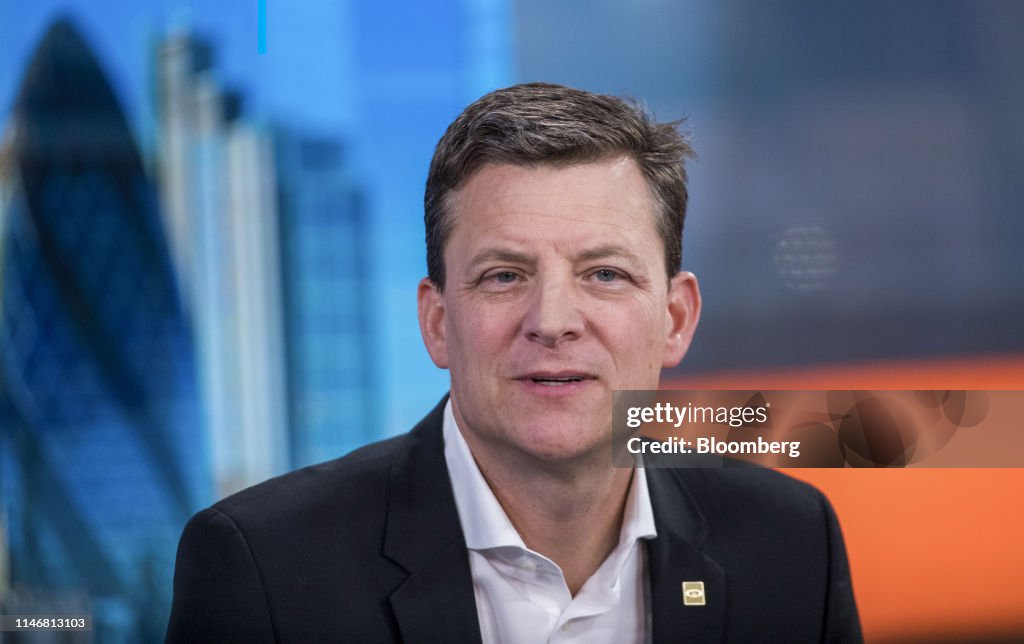 Rob Roup Rob Shuter, chief executive officer of MTN Group Ltd., reacts during ...