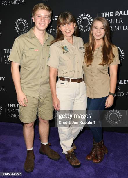 Robert Irwin, Terri Irwin and Bindi Irwin attend The Paley Center For Media Presents: An Evening With The Irwins: "Crikey! It's The Irwins" Screening...