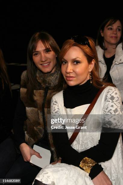 Zani Gugelmann and Fabiola Beracasa during Mercedes-Benz Fashion Week Fall 2007 - Behnaz Sarafpour - Front Row and Backstage at Eyebeam in New York...