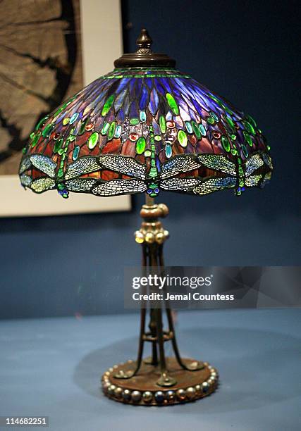 Lamp by Clara Driscoll at "A New Light on Tiffany" exhibit. The gallery show presents new historical findings on the inner-workings of the Tiffany...