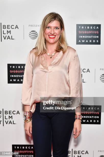 Beatrice Fihn attends the Tribeca Disruptive Innovation Awards during the 2019 Tribeca Film Festival at BMCC Tribeca PAC on May 03, 2019 in New York...