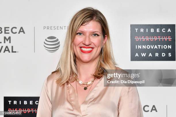 Beatrice Fihn attends the Tribeca Disruptive Innovation Awards during the 2019 Tribeca Film Festival at BMCC Tribeca PAC on May 03, 2019 in New York...