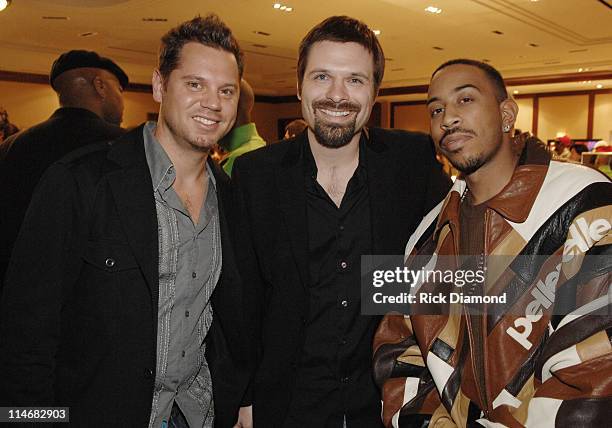 Tai Anderson of Third Day, Mac Powell of Third Day and Ludacris