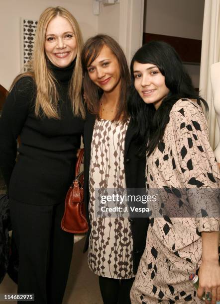 Peggy Lipton, Rashida Jones and Carly Margolis during Cavern Wallpaper and Kidada for Disney Coutour Celebrate Their New Collections at Kaviar and...