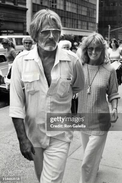 John Derek and Bo Derek during Bo Derek and John Derek Sighting at the Pierre Hotel in New York City - July 21, 1981 at Pierre Hotel in New York...