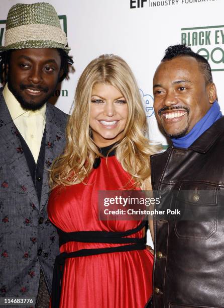 Will.i.am, Fergie and apl.de.ap during The Black Eyed Peas Presents The 3rd Annual Peapod Foundation Benefit Concert Honoring Jimmy Iovine - Arrivals...