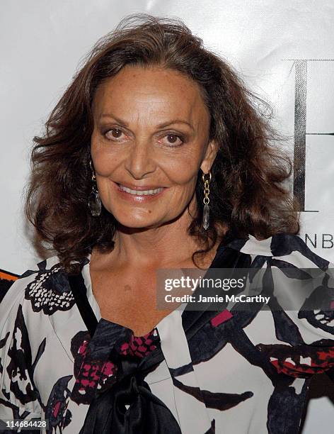 Diane Von Furstenberg during Mercedes- Benz Fashion Week Fall 2007 - Diane Von Furstenberg - Front Row and Backstage at The Tent, Bryant Park in New...