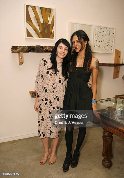 Carly Margolis and Kidada Jones during Cavern Wallpaper and Kidada for Disney Coutour Celebrate Their New Collections at Kaviar and Kind in West...