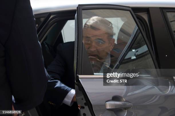 Alonso Ancira, head of Altos Hornos de Mexico, arrives to court in Palma de Mallorca on May 29, 2019 after being arrested on the Spanish island. -...