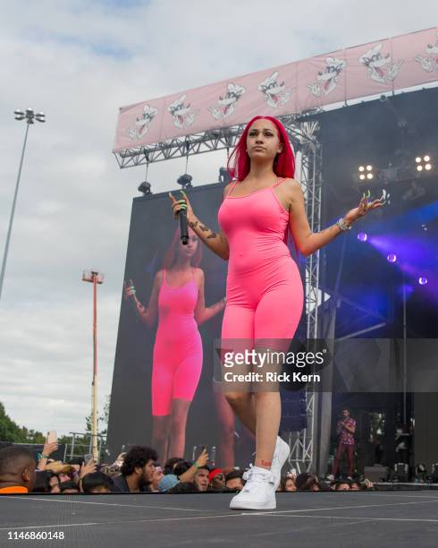 Rapper Danielle Bregoli aka Bhad Bhabie performs onstage during JMBLYA at Fair Park on May 03, 2019 in Dallas, Texas.
