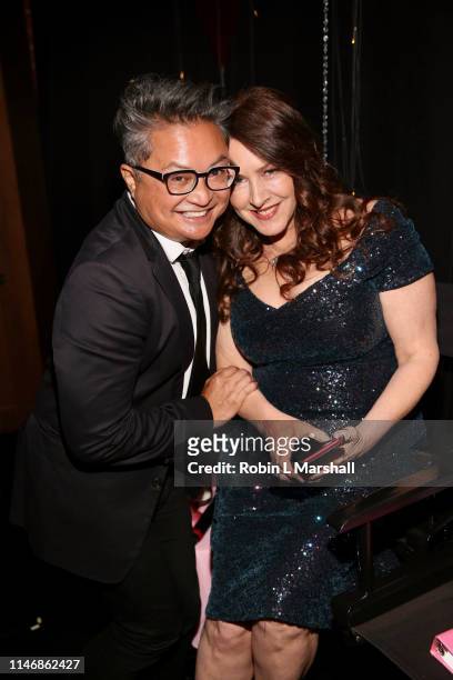 Joely Fisher and Alec Mapa attend the Benefit Reading of Jacqueline Susann's "Valley Of The Dolls" at Los Angeles LGBT Center's Renberg Theatre on...