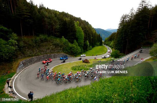 The peloton rides during the stage seventeen of the 102nd Giro d'Italia - Tour of Italy - cycle race, 181kms from Commezzadura to Anterselva/Antholz...