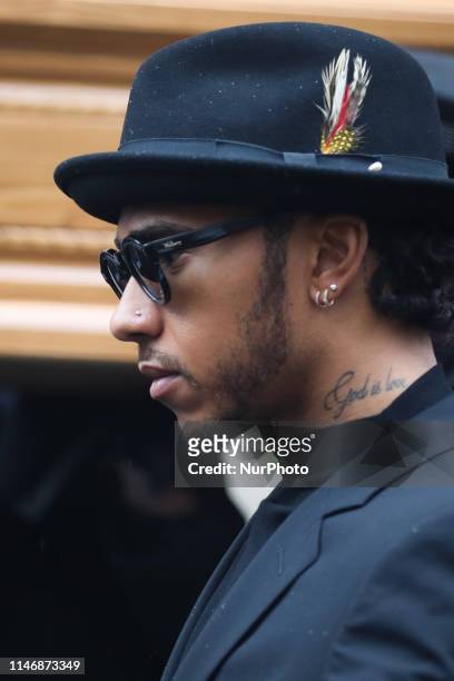 Lewis Hamilton at Niki Lauda's funeral ceremony at St Stephen's cathedral. Vienna, Austria on 29 May. 2019. Three-time F1 championship winner was...