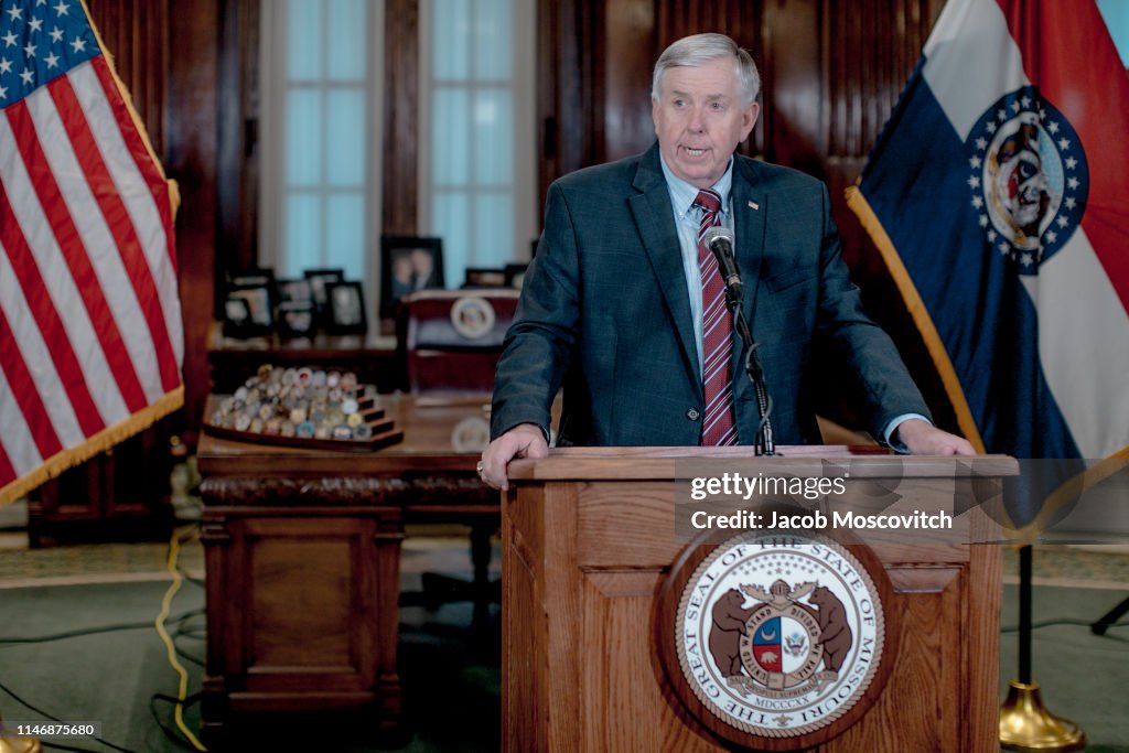 Missouri Gov. Mike Parson Holds Press Conference On Planned Parenthood License