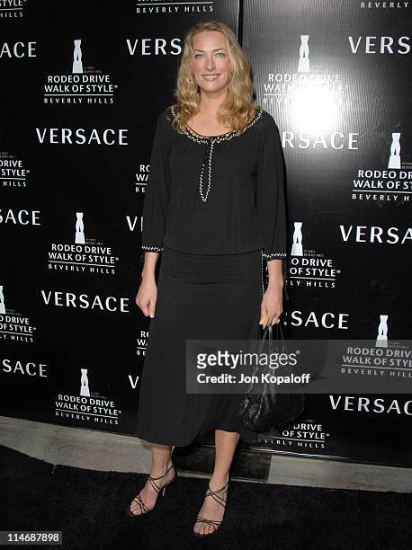 Elaine Irwin Mellencamp during Gianni and Donatella Versace Receive The Rodeo Drive Walk of Style Award - Arrivals at Beverly Hills City Hall in...