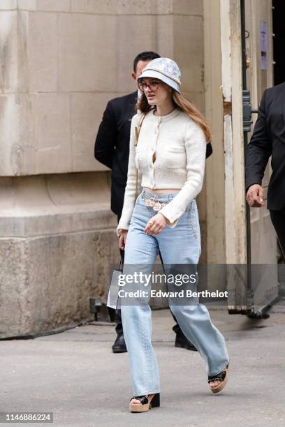 Lily Taieb attends the Chanel Cruise Collection 2020 At Grand Palais on May 03, 2019 in Paris, France.