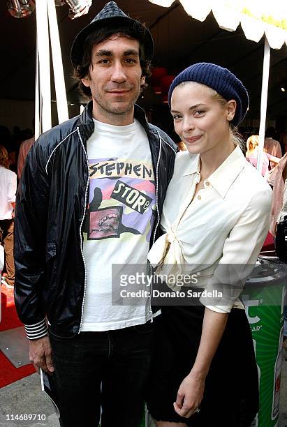 Brent Bolthouse and actress Jaime King attend the 7th annual Stuart House Benefit held by John Varvatos and Converse at John Varvatos Boutique on...