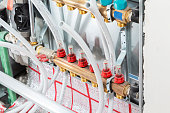 Main Control manifold of house floor heating system.