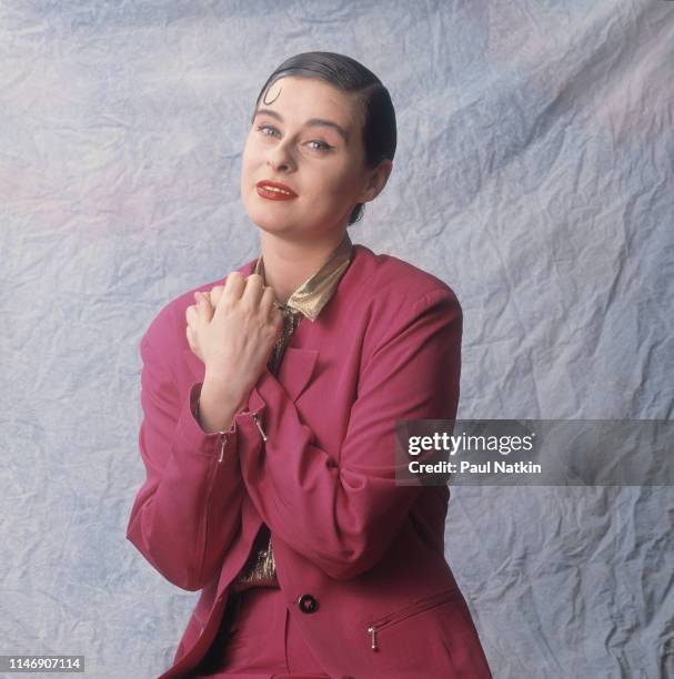 Portrait of Lisa Stansfield at the Park West in Chicago, Illinois, April 21, 1990.