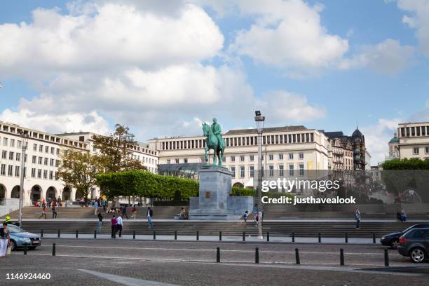 park mont des arts - brussels square stock-fotos und bilder