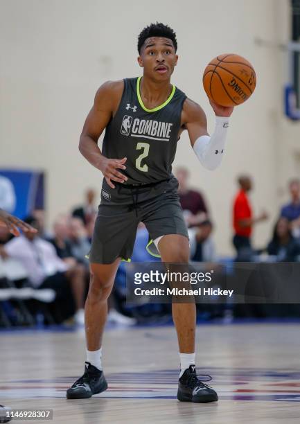 Jaylen Hands of UCLA works out during the 2019 NBA Combine at Quest MultiSport Complex on May 17, 2019 in Chicago, Illinois. NOTE TO USER: User...