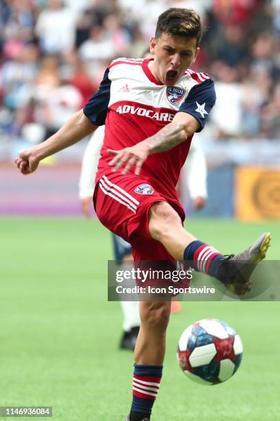 Dallas forward Dominique Badji during their match against the Vancouver Whitecaps at BC Place on May 25, 2019 in Vancouver, Canada.