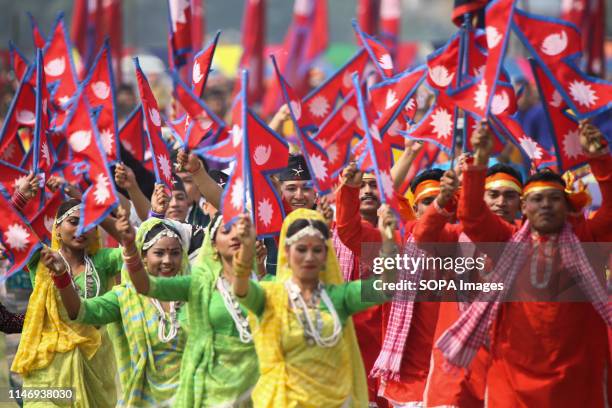 Nepalese artists are seen performing during the Republic Day celebrations. Nepal's Constituent Assembly declared Nepal a republic on May 29 ending...