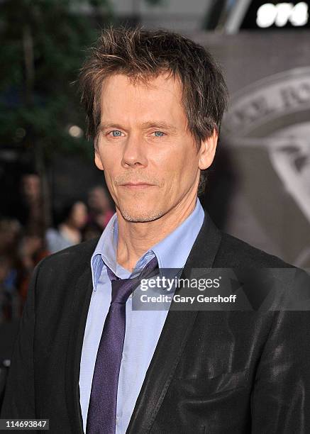 Actor Kevin Bacon attends the premiere of "X-Men: First Class" at Ziegfeld Theatre on May 25, 2011 in New York City.