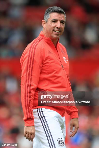 Roy Makaay of Bayern Munich looks on before the Treble Reunion friendly match between the Manchester United '99 Legends and FC Bayern Legends at Old...