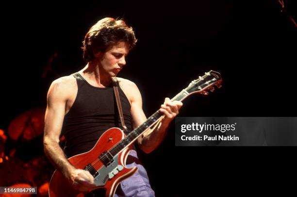 American Rock musician Rick Springfield at the Holiday Star Theater, Merilville, Indiana, November 18, 1981.