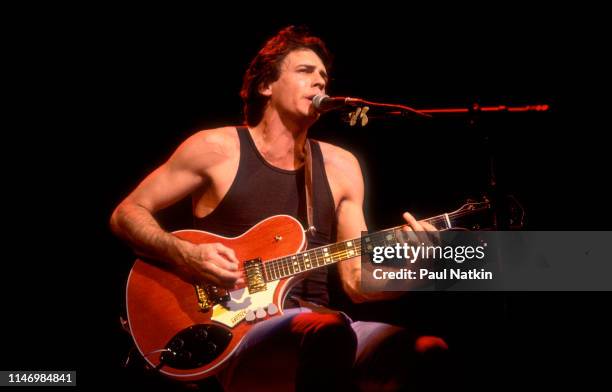 American Rock musician Rick Springfield at the Holiday Star Theater, Merilville, Indiana, November 18, 1981.