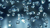 Falling diamonds Close-up
