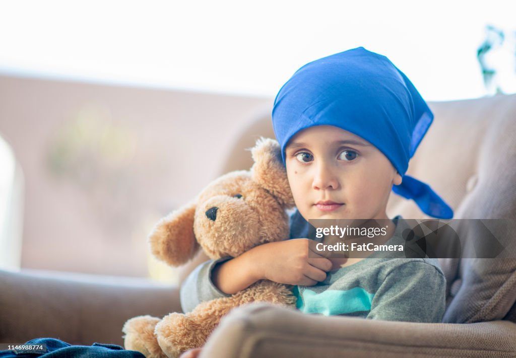 Happy Boy With Stuffed Dog