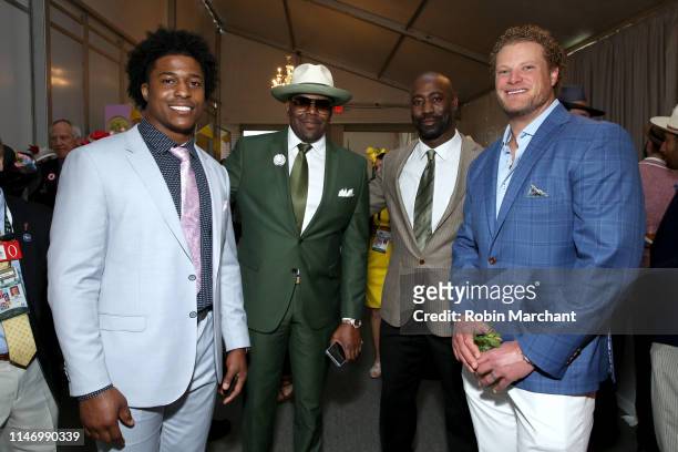 Avery Williamson, Kevin Roberts, D.B. Woodside and Eric Wood attend the 145th Kentucky Derby at Churchill Downs on May 4, 2019 in Louisville,...