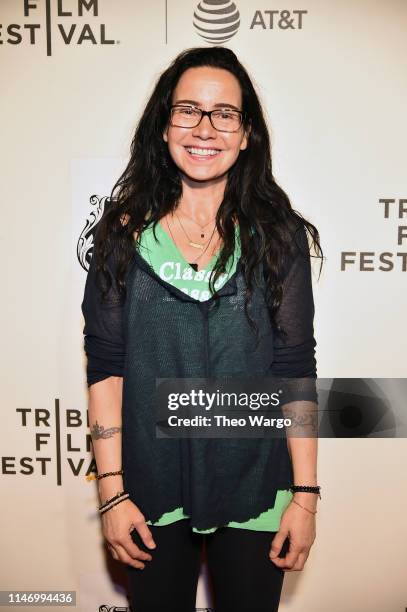 Janeane Garofalo attend "Reality Bites" 25th Anniversary - 2019 Tribeca Film Festival at BMCC Tribeca PAC on May 04, 2019 in New York City.