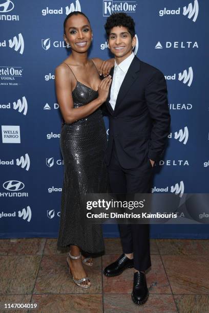 Janet Mock and Angel Bismark Curiel attend the 30th Annual GLAAD Media Awards New York at New York Hilton Midtown on May 04, 2019 in New York City.