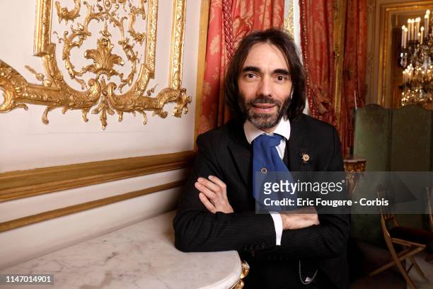 Mathematician and politician Cedric Villani poses during a portrait session in Paris, France on .