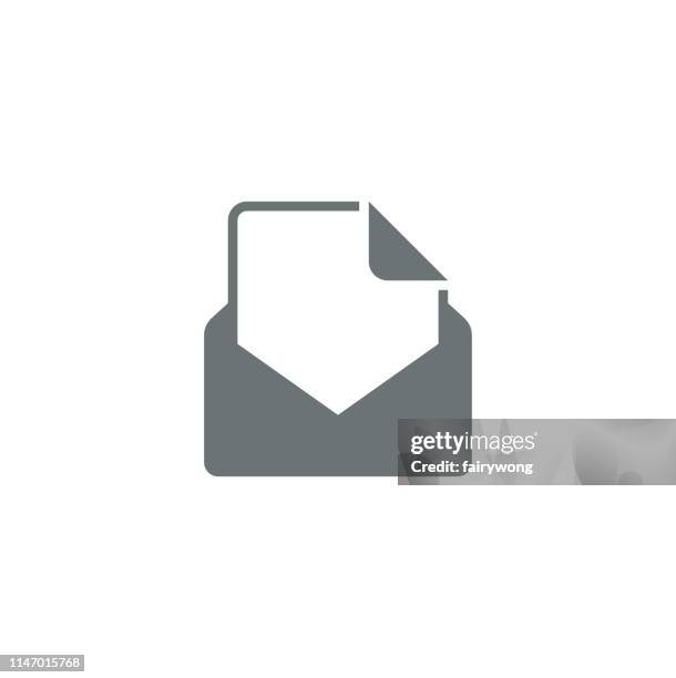 mail icon - supply chain differential focus stock illustrations