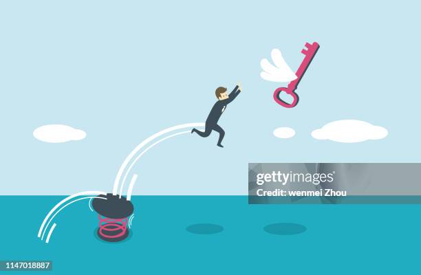 chasing - bouncing stock illustrations